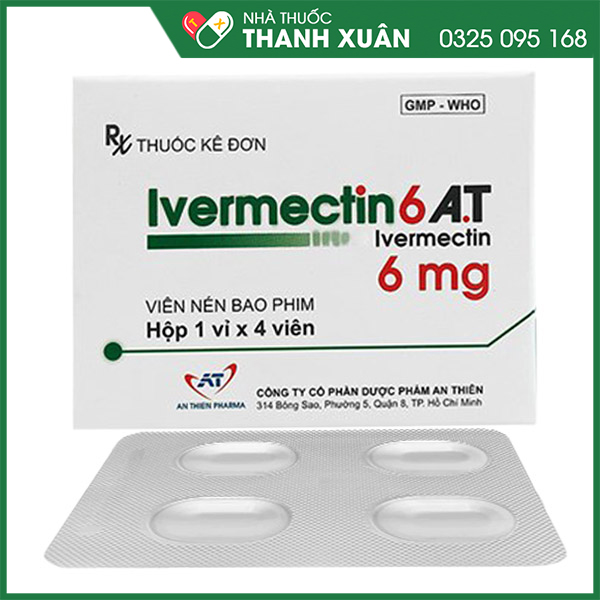 Ivermectin 6 A.T trị giun, ấu trùng